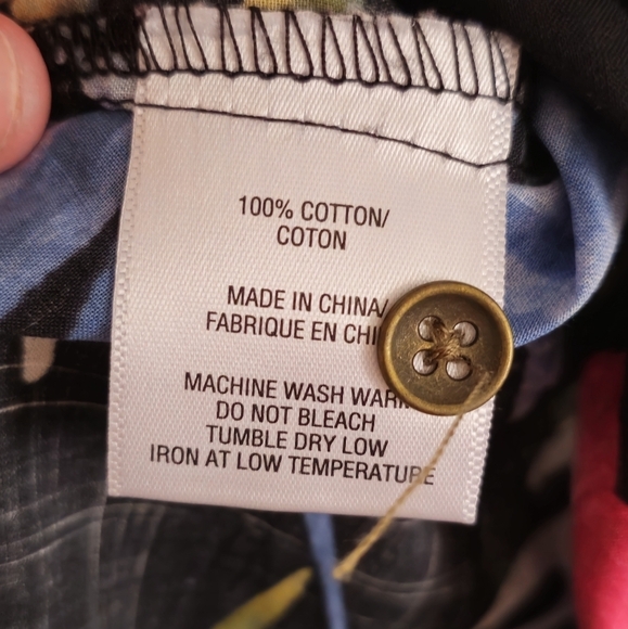 Harlow Women's Tropical Hawaiian Print Camp Tie Up Shirt Size XL - Picture 8 of 9